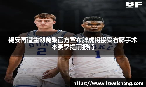 锡安再遭重创鹈鹕官方宣布胖虎将接受右膝手术本赛季提前报销